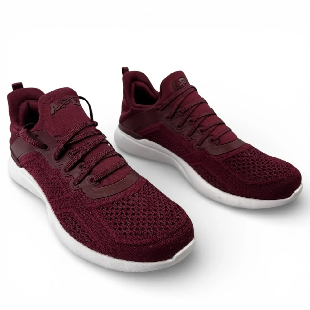 APL TechLoom Tracer Knit Low Top Shoe Burgundy Women 8.5 39 New Without Box